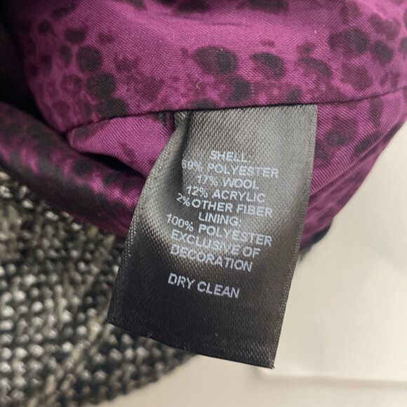 White House Black Market Womens Black Gray Tweed Wool Blend Pencil Skirt Size 12 - Picture 10 of 11